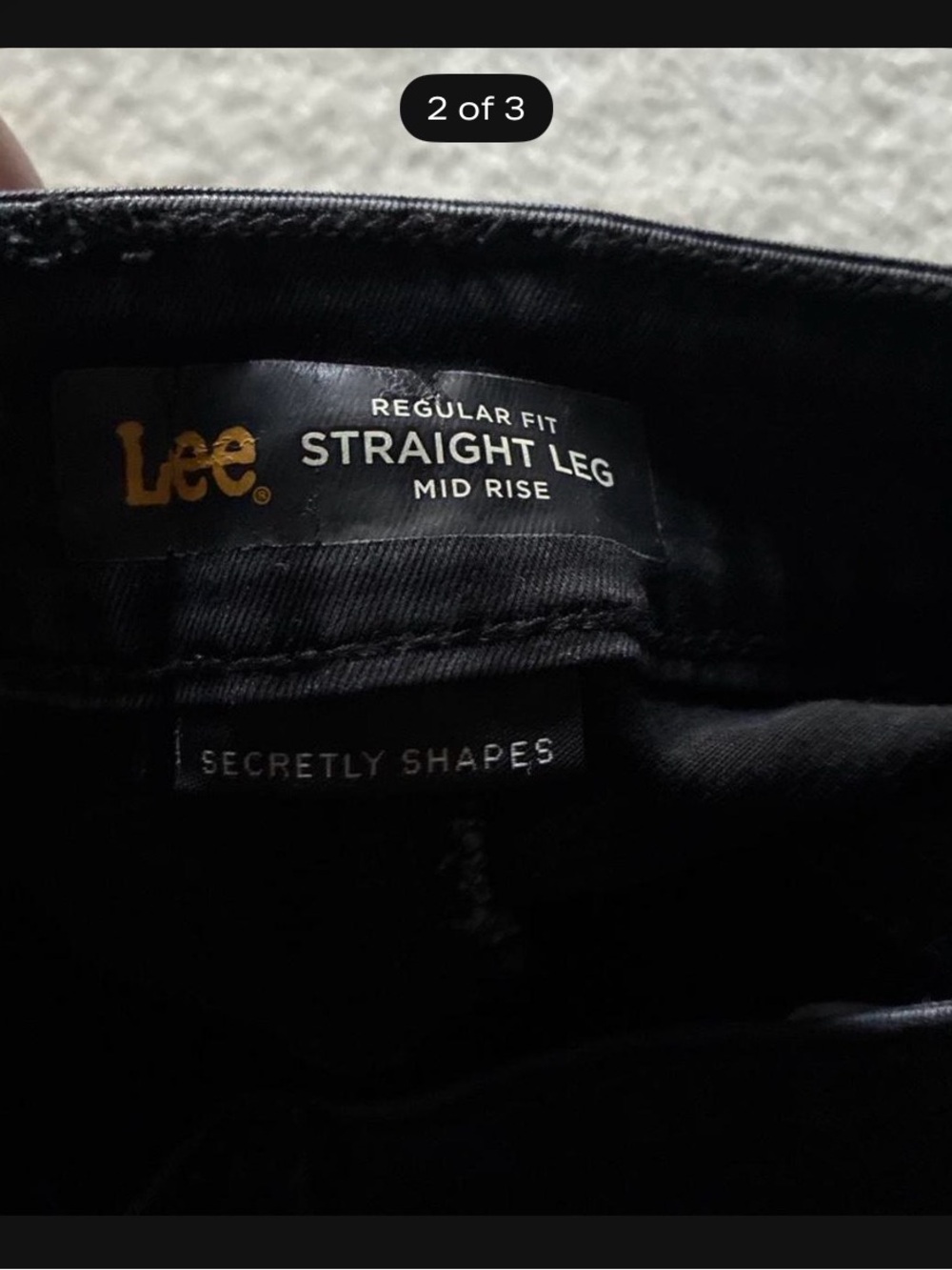 Lee Women's Straight Leg Mid Rise Jeans - Black
